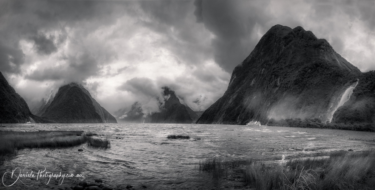New Zealand -Dramatic weather conditions at Milford Sound